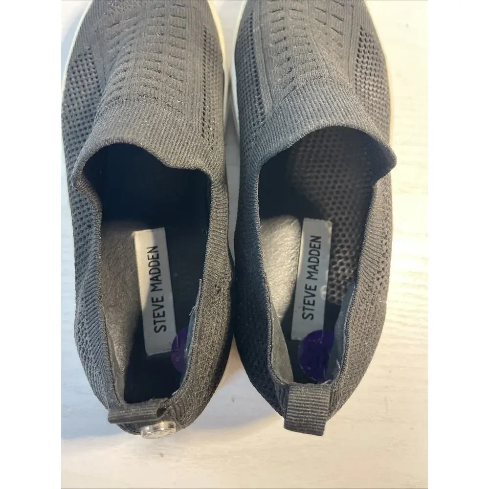 Steve Madden Daray Slip On Mesh Shoes Black Men’s US 8.5